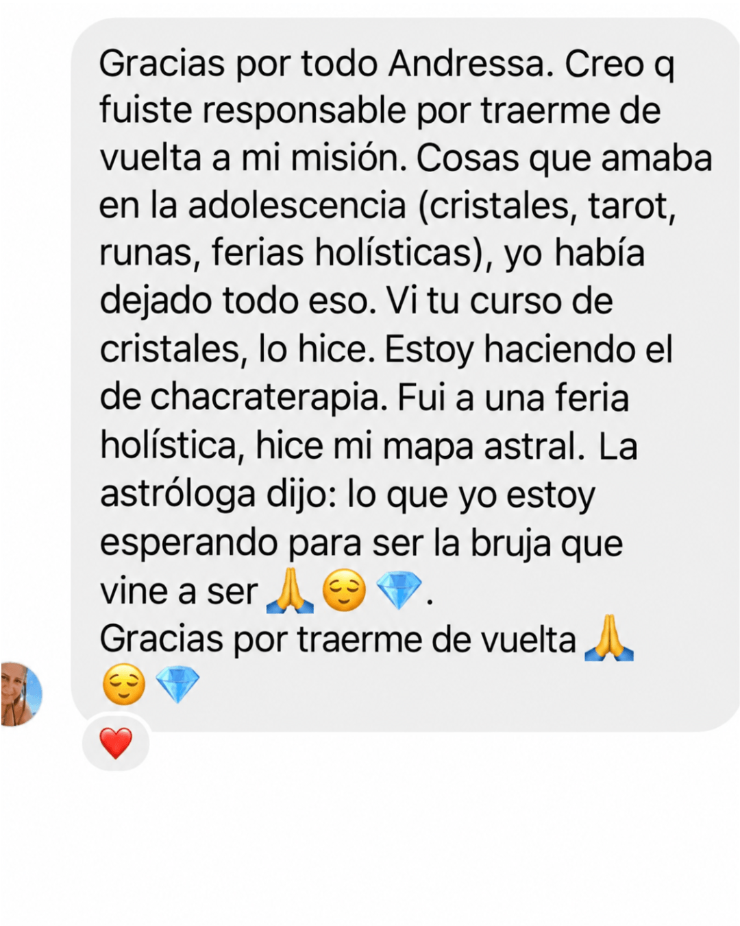 Testimonio de alumna