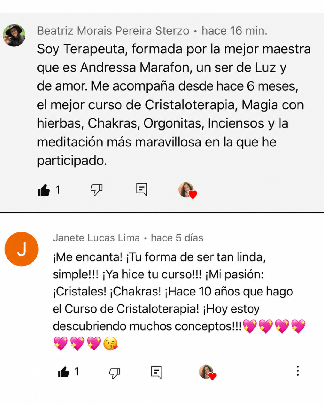Testimonio de alumna